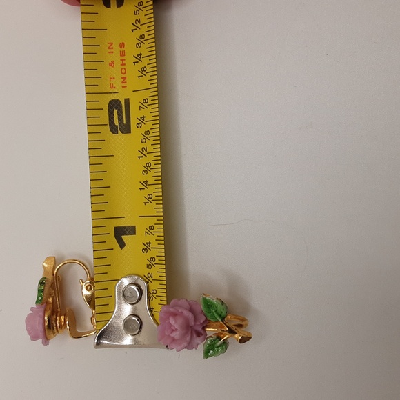 Vintage JJ Jonette Rose Brooch & Clip-On Earrings Set - Excellent Used Condition - Picture 15 of 16